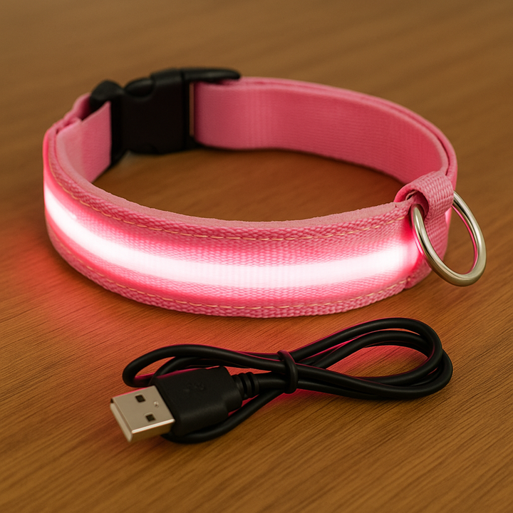 Light Up Glow Dog Collar - USB Rechargeable