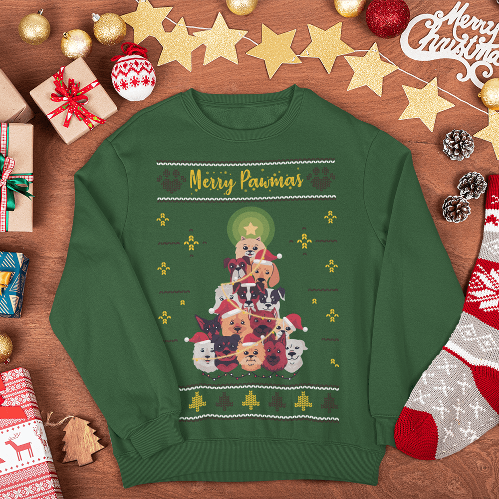Merry Pawmas Christmas Jumper Dogs
