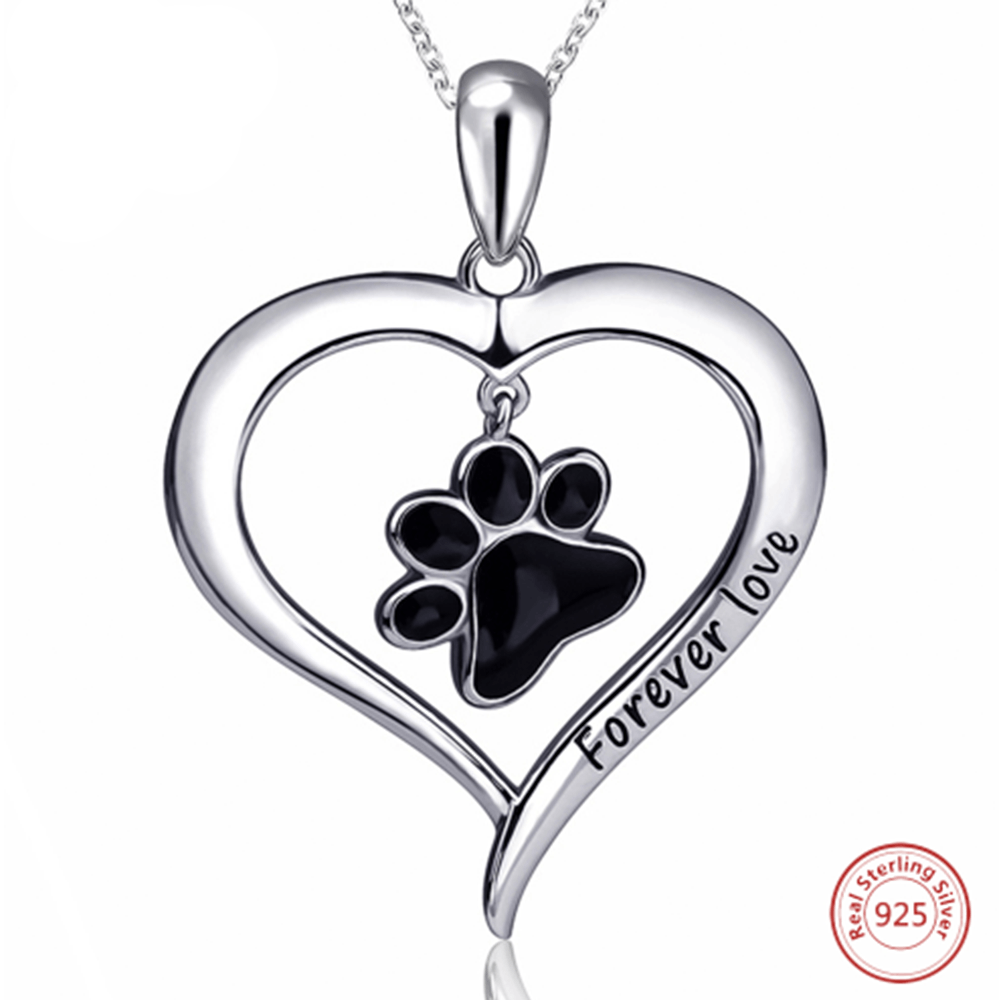 Forever Love Paw 925 Silver Necklace – Help For Paws
