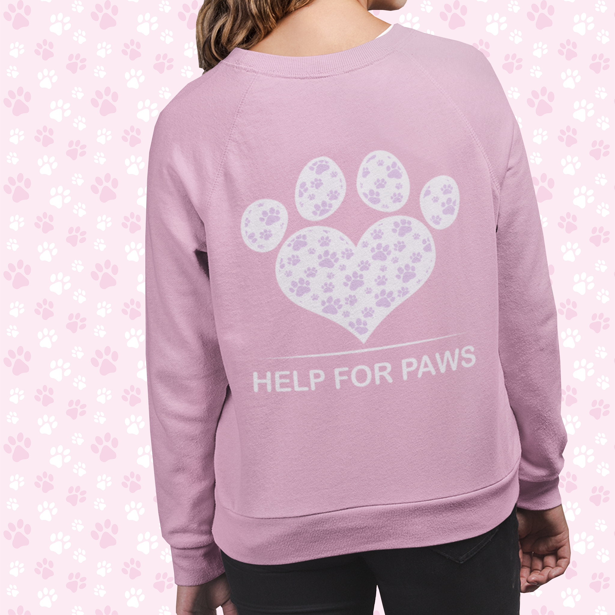 Dog paw top print sweatshirt