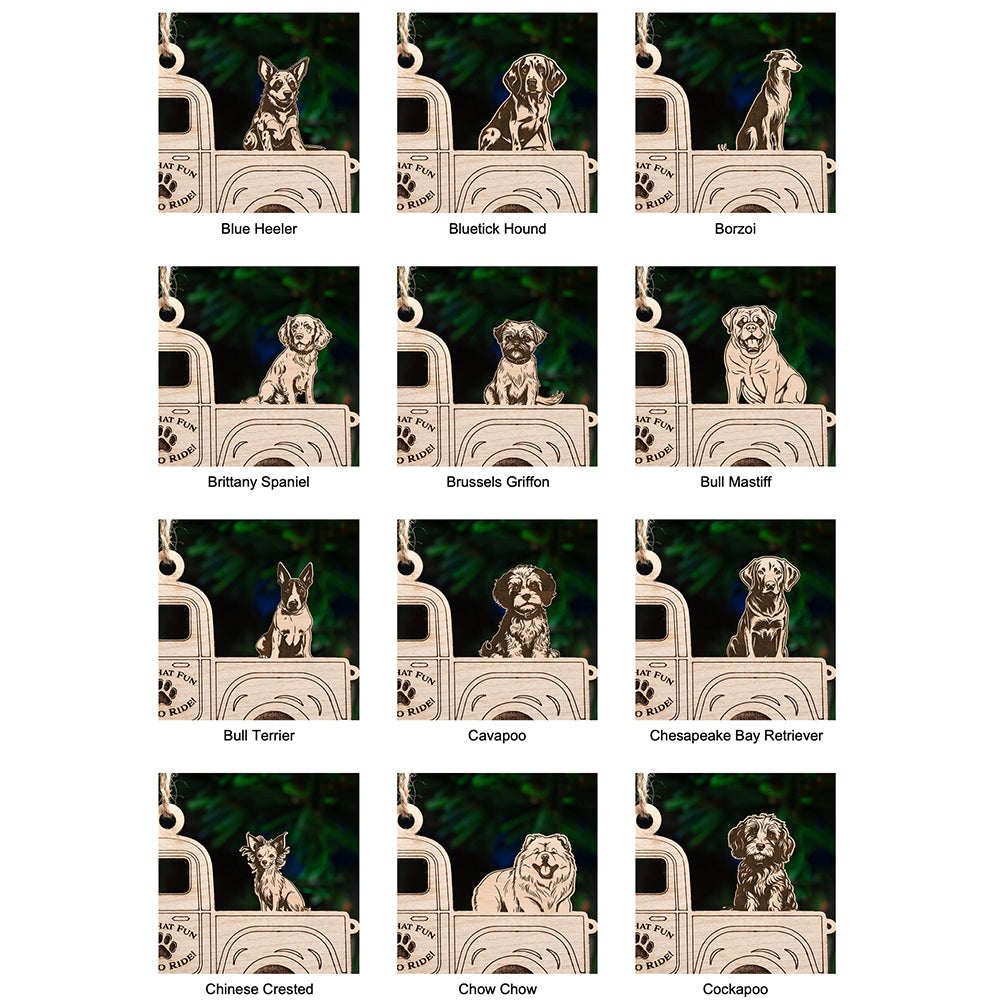 Dog Christmas Truck Personalised Baubles