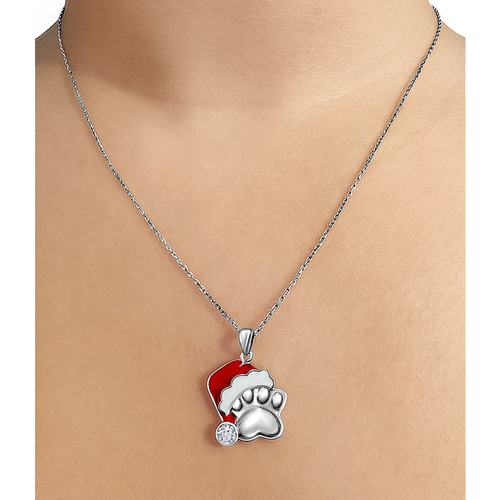 Santa Paws Christmas Necklace