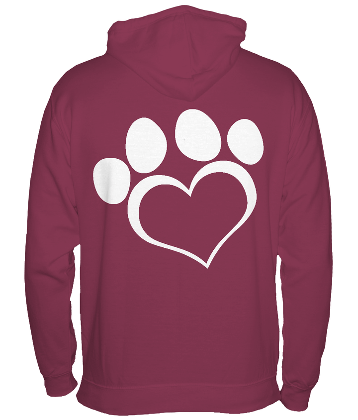 Suggested Products - Help For Paws Burgundy Hoodie