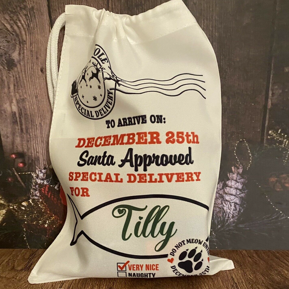 Personalised Furbaby Christmas Santa Sack (Dog & Cat)