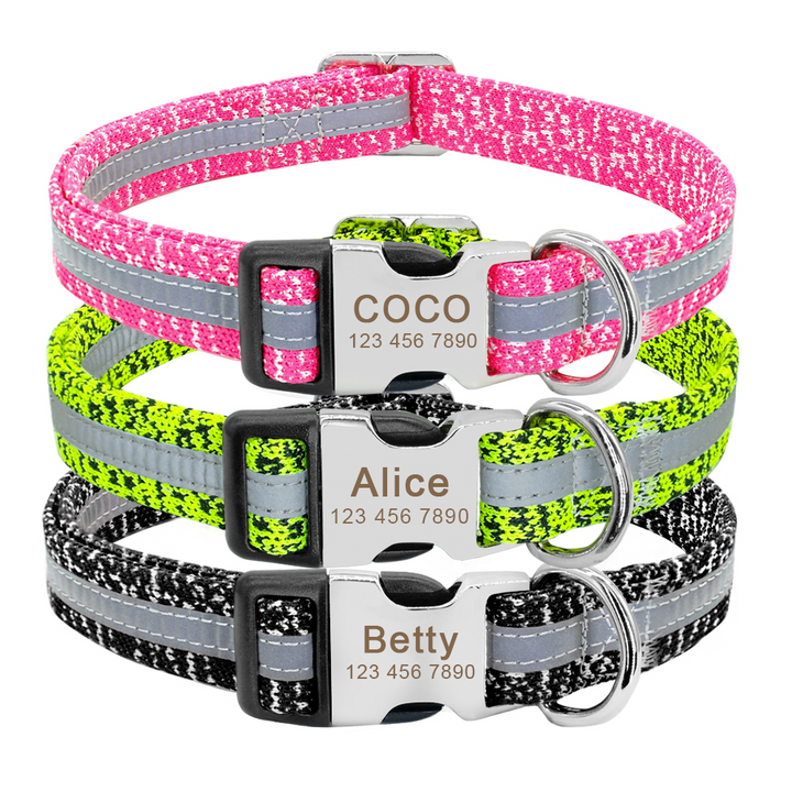 Reflective Personalised Pet Collar