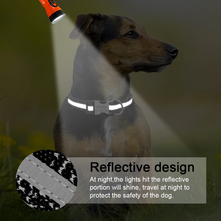 Reflective Personalised Pet Collar