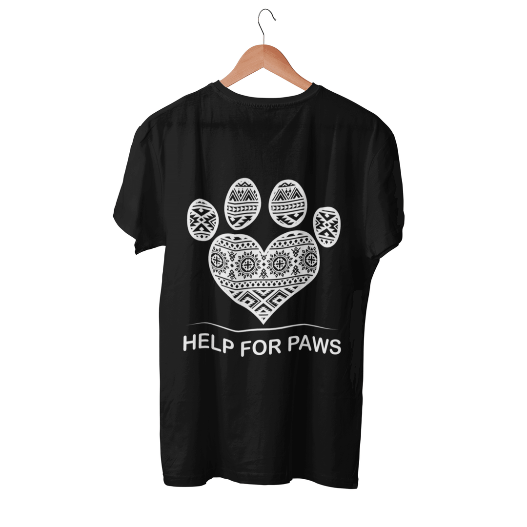 Black Aztec T-Shirt - Help For Paws