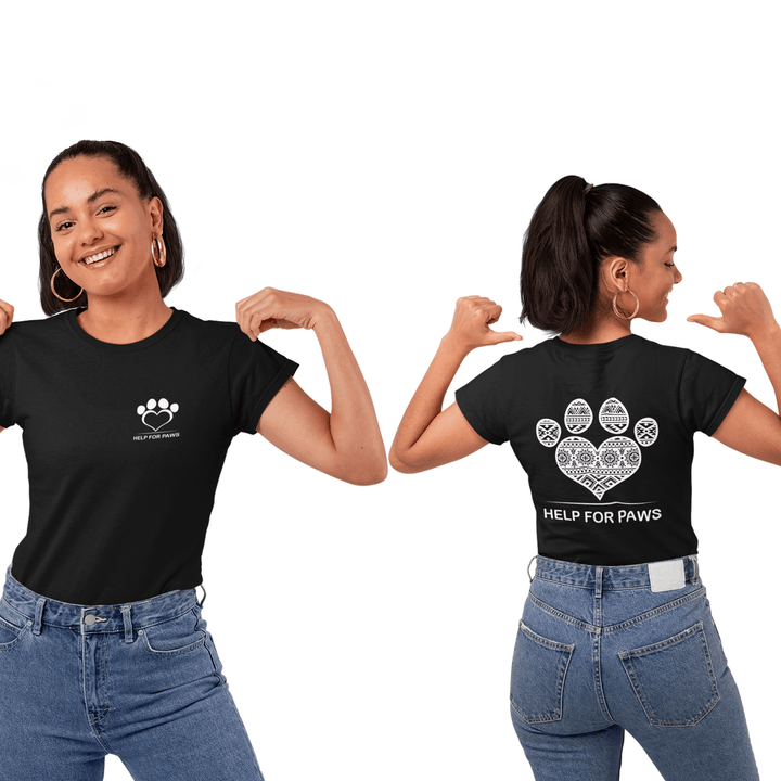 Black Aztec T-Shirt - Help For Paws