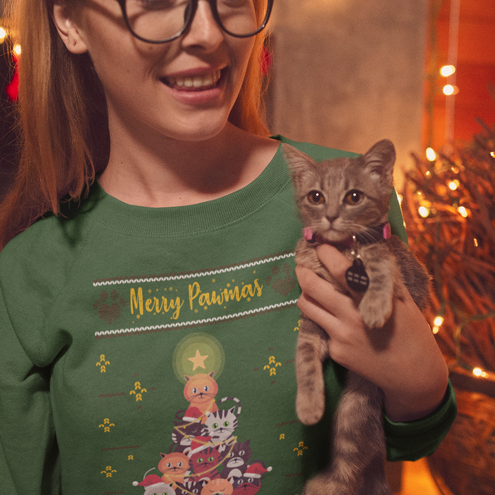 Merry Pawmas Christmas Jumper - Cats