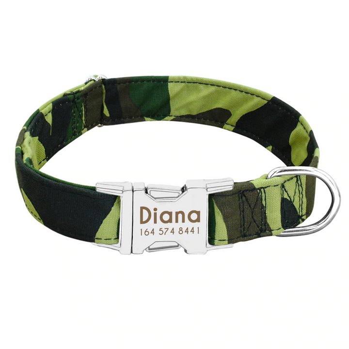 Camouflage Personalised Pet Collar