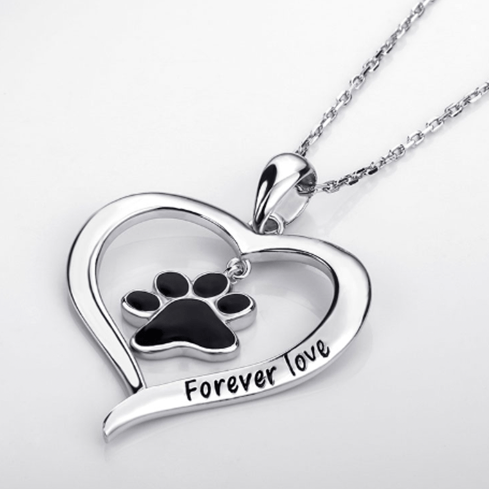 Necklace - Forever Love Paw 925 Silver Necklace