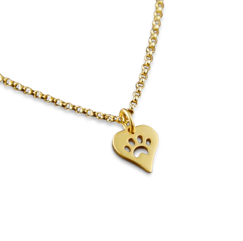 Necklace - Love For Paws Necklace - Gold