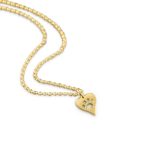 Necklace - Love For Paws Necklace - Gold