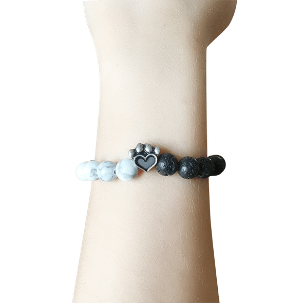 Bead Bracelet - Help For Paws™ Bracelet In Black And White