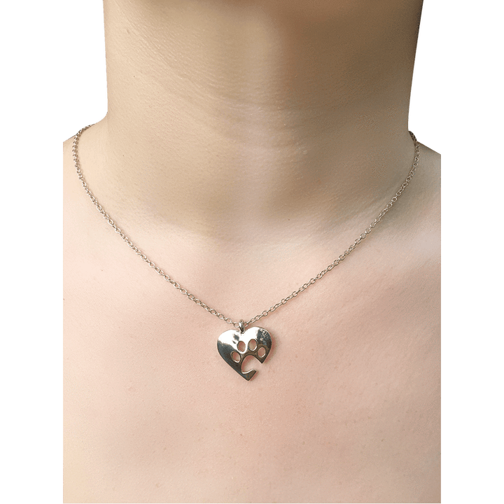 Necklace - I Love Paws Necklace - Silver