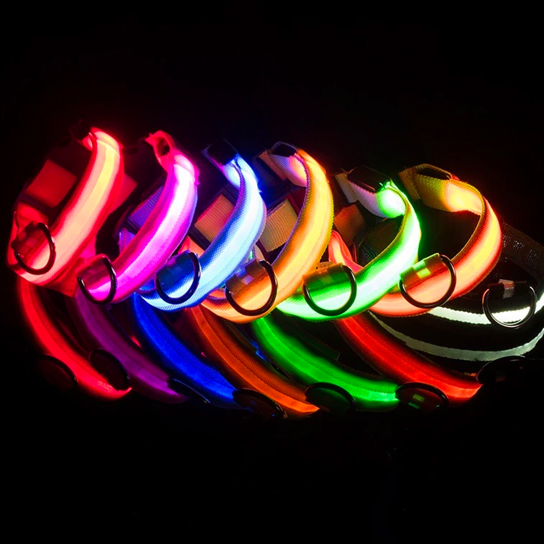 LED Glow Pet Collar - USB Rechargeable