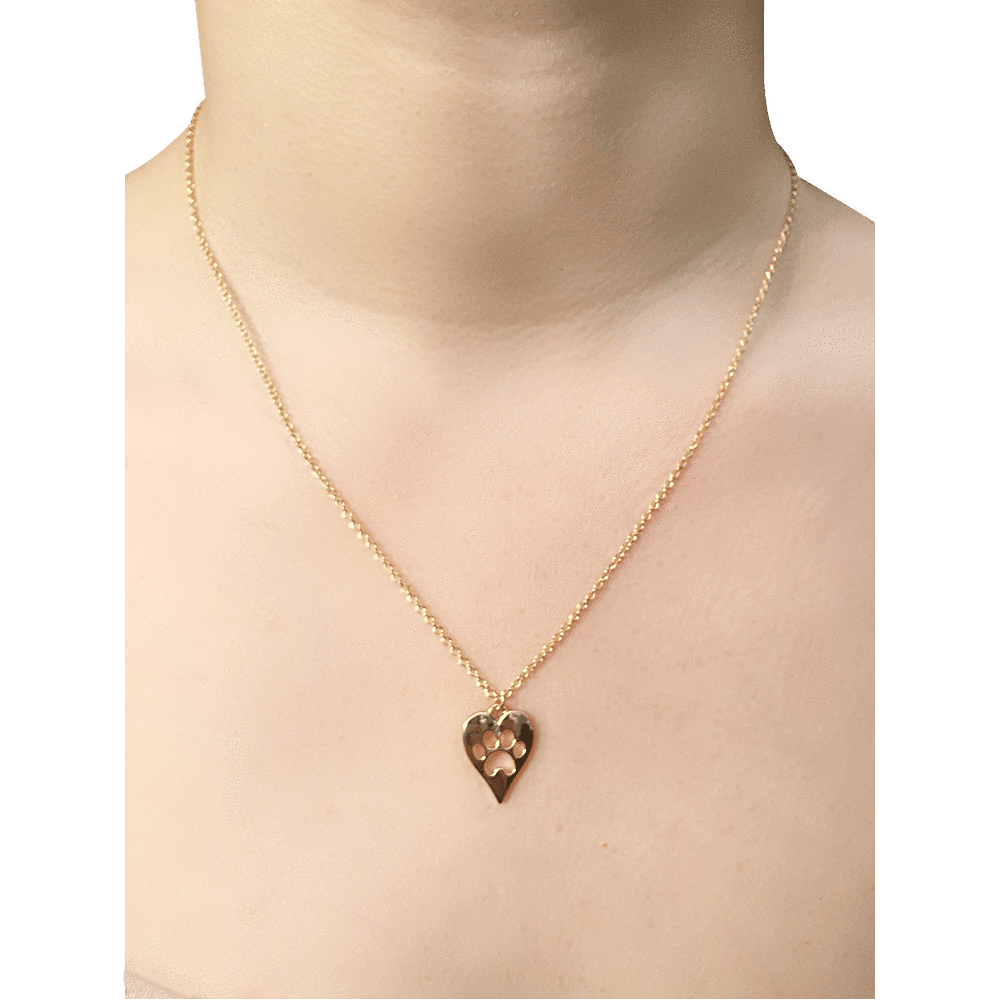 Necklace - Love For Paws Necklace - Gold