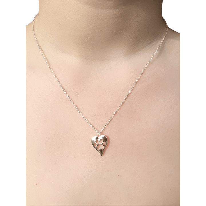 Necklace - Love For Paws Necklace - Silver