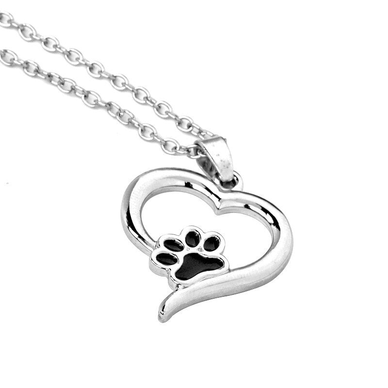 Paw And Heart Necklace