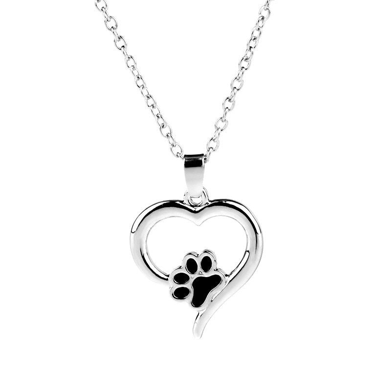 Paw And Heart Necklace