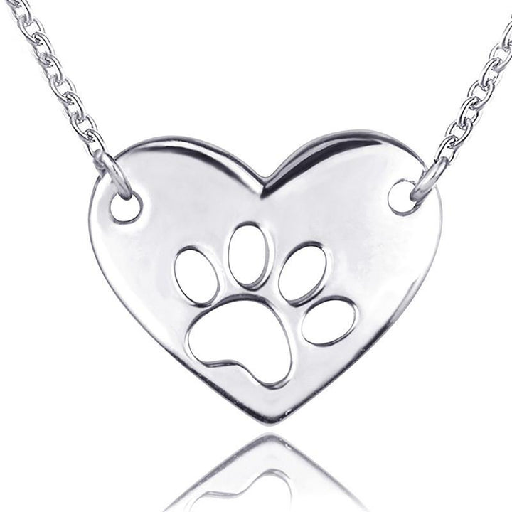 Paw Heart 925 Silver Necklace