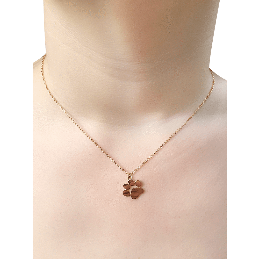 Necklace - Paw Necklace - Gold