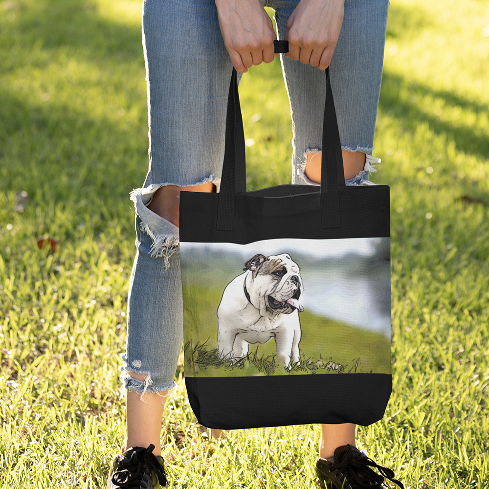 Hand-Drawn Pet Photo Tote Bag