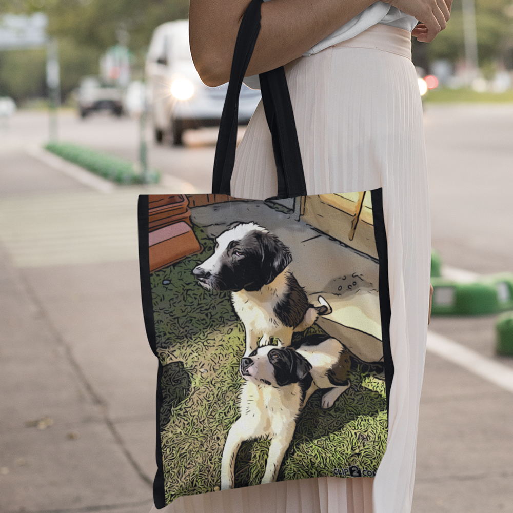 Hand-Drawn Pet Photo Tote Bag