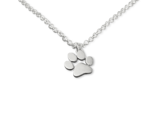 Necklace - Paw Necklace - Silver