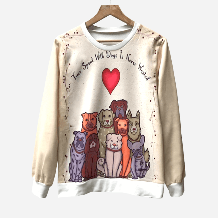 Time Spent With Dogs Sweatshirt - Womens